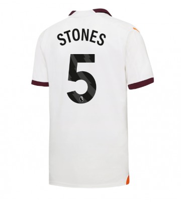 Manchester City John Stones #5 Replika Udebanetrøje 2023-24 Kortærmet